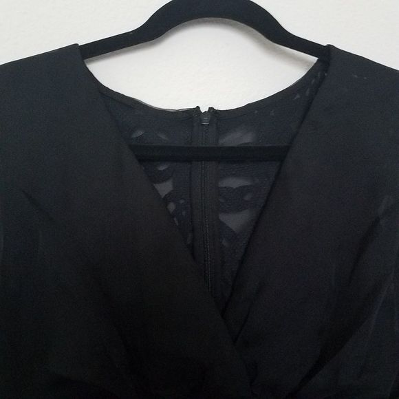 Lotus Threads Chiffon Maxi Overlay Lace Romper - Picture 6 of 8